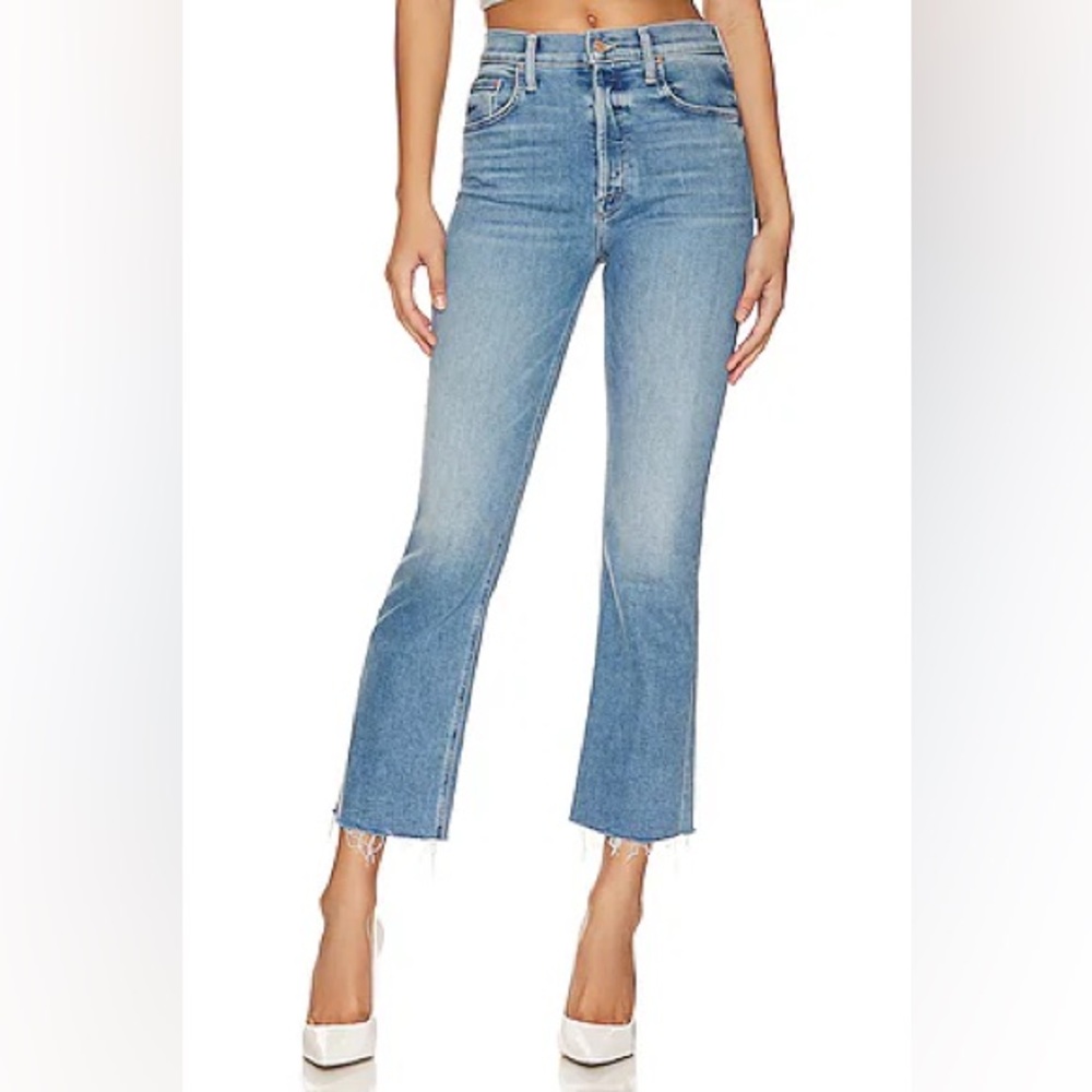 MOTHER The Tripper High-Rise Ankle Fray Flare Jeans
